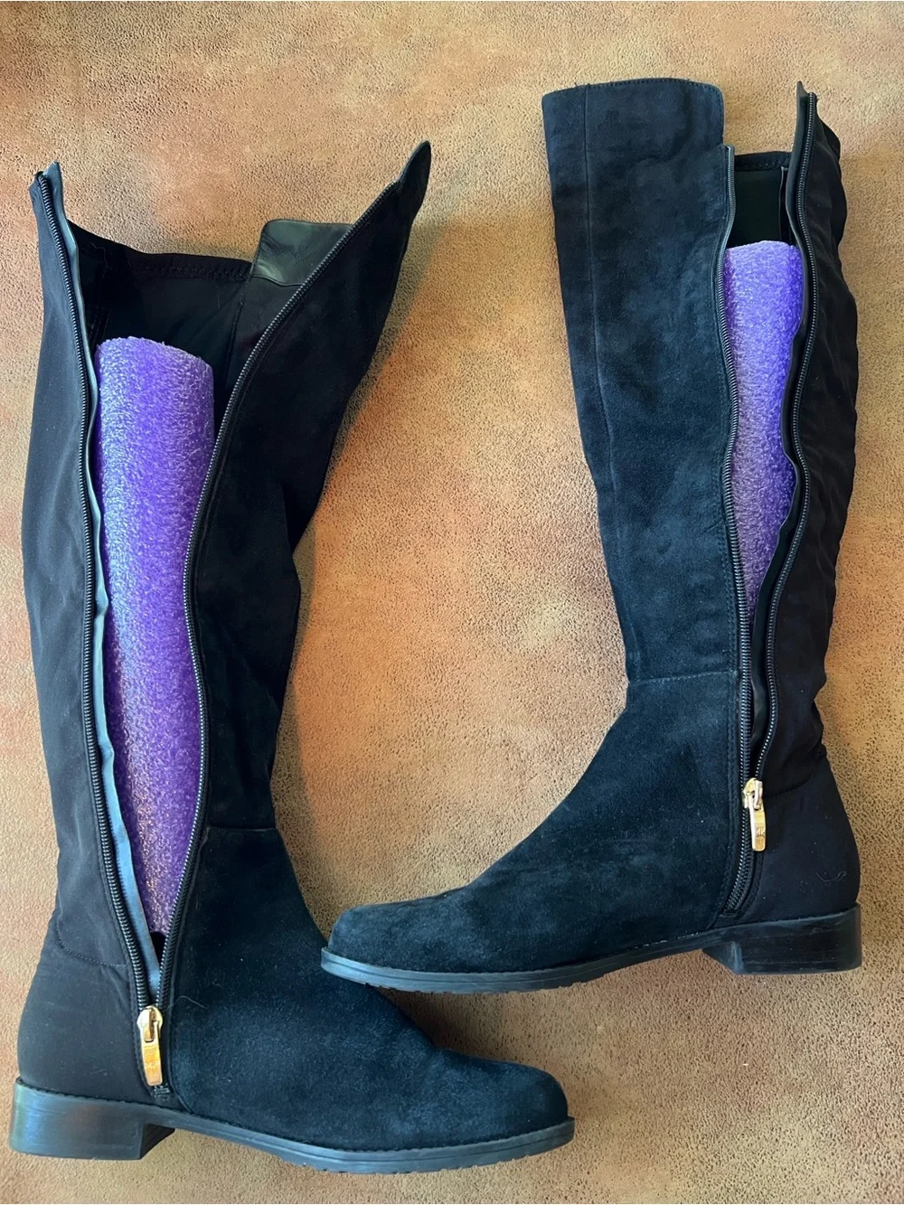 Marc Fisher Black Suede Over-the-Knee Boots size 6.5